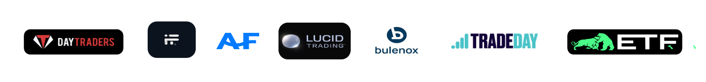 Logos of Seven Proprietary Trading Firms